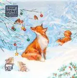 Салфетки бумажные 33*33 Home Collection Classic Лисичка, 3 слоя, 20л