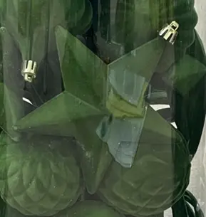 Набор ёлочных украшений VELOUR "Звезда" 8 см (набор 2 шт), Белый