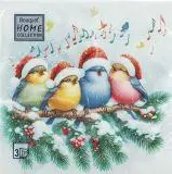 Салфетки бумажные 33*33 Home Collection Classic Новогодний квартет, 3 слоя, 20л