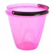Ведро Лайт 10л прозрачное (розовый цвет)