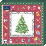 Салфетки бумажные 33*33 Арт Букет Новогодняя сказка на красном, 3 слоя, 20л