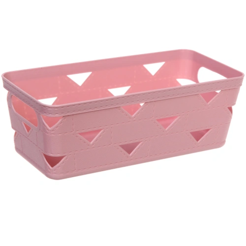 Корзинка для хранения "ЭНИГАРТ", цвет пудровая роза, 25.3*12.3*9см 