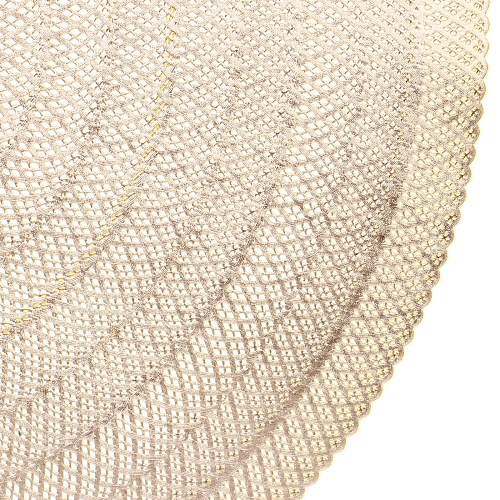 Салфетка на стол 38см Узор плетеная, цвет золото_4