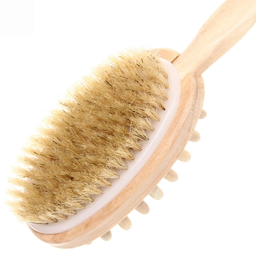 Щетка для тела массажная 2в1Ультрамарин - Пробуждение, Длина щетки 40см; ширина 7см; щетина 1,5см; массажные зубцы 1см_9