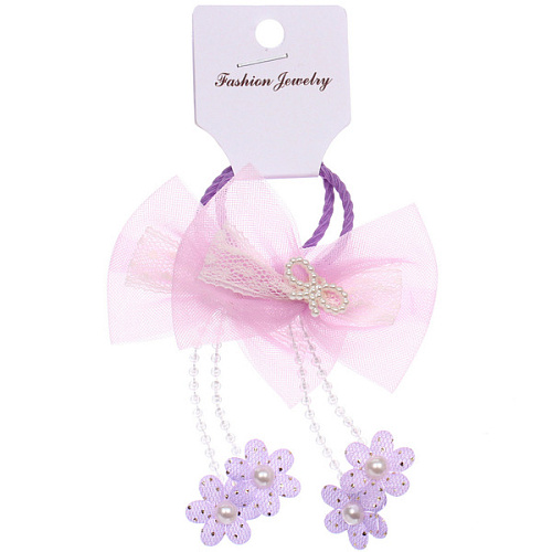 Резинки для волос детские 2шт КОНФЕТКИ, бабочки, микс 5 цветов, d-3см_3