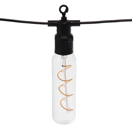 Гирлянда для улицы Солнечная спираль 5 м 10 ламп LED (134 см) чёрнпров, 1 реж,IP-54 (220 V), Теплый белый_8