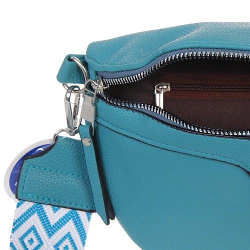 Сумка женская через плечо ИМАНИ, цвет лазурный, три кармана, 241975см (лейбл Ultramarine)_12