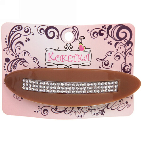 Заколка автомат Lady Collection - Блеск, овал, 6 цветов, 102,5см (Кокетка)_6