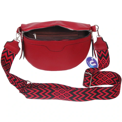 Сумка женская через плечо ИМАНИ, цвет бордовый, три кармана, 241975см (лейбл Ultramarine)_11