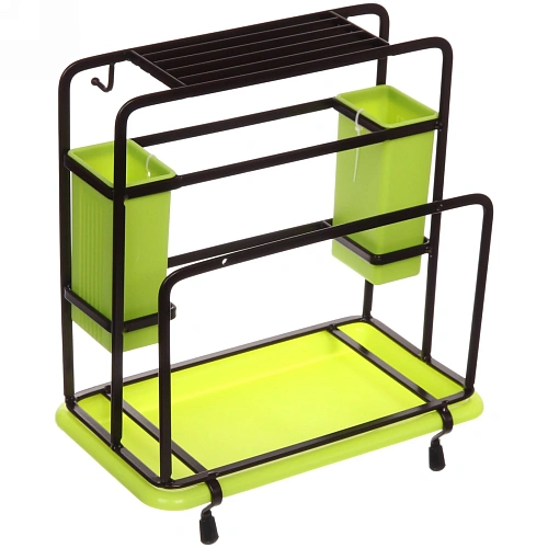 Подставка для кухонных принадлежностей Brownie 261630см зеленый поддон_4