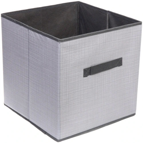 Короб - органайзер складной для хранения вещей "ЭФОЛТ", цвет пыльно - серый, 31*31*31см