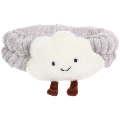 Повязка на голову косметическая ДАЙМОНД РУШ, облачко, цвет сиреневый, пудровый, небесный и серый, 2055см (ZIP пакет)_10