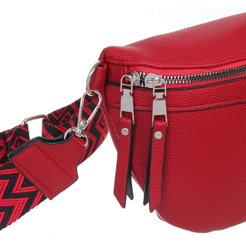 Сумка женская через плечо ИМАНИ, цвет бордовый, три кармана, 241975см (лейбл Ultramarine)_10