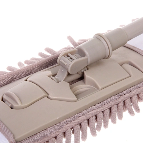 Швабра Селфи с насадкой из микрофибры бежевая  насадка букли 100гр_7