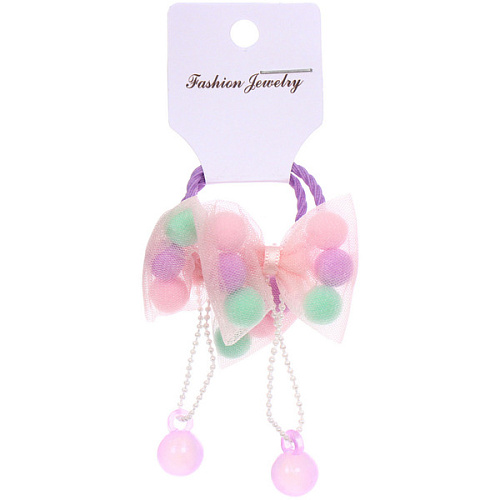 Резинки для волос детские 2шт КОНФЕТКИ, шарики, микс 5 цветов, d-3см_7