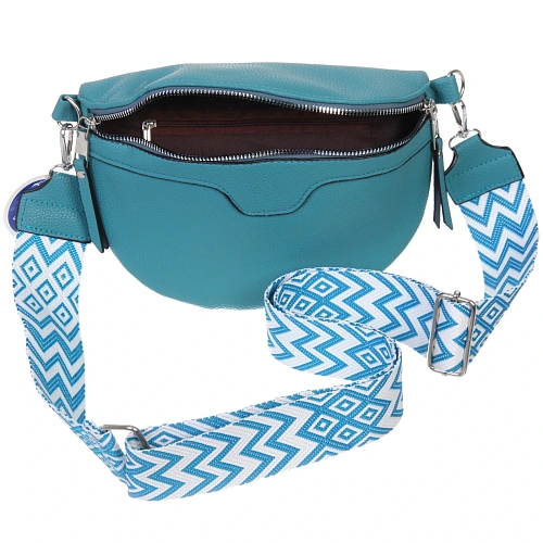 Сумка женская через плечо ИМАНИ, цвет лазурный, три кармана, 241975см (лейбл Ultramarine)_11