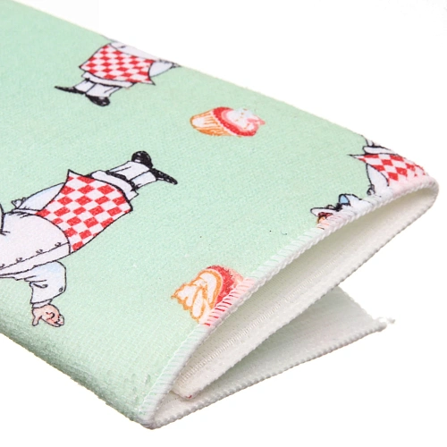 Коврик для сушки посуды 3850см Поваренок мятный_4