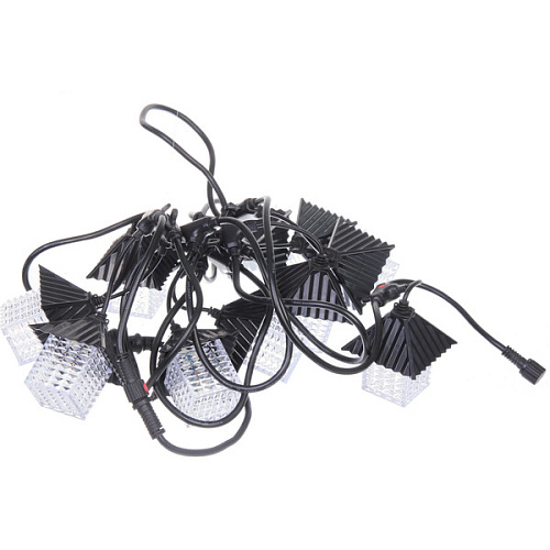 Гирлянда для улицы Домики 5 м 10 ламп LED (8,510 см) чернпров, 1 реж,IP-55 (220 V), Белый_6