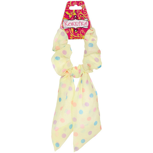 Резинка для волос La Belle, горошек, микс 6 цветов, 813см (подвес Кокетка)_8