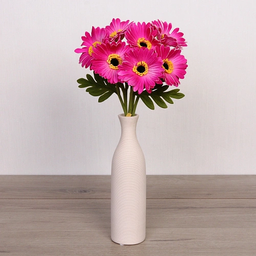 Цветы искусственные Natur 33см Герберы 7шт розовые_5