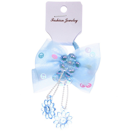 Резинки для волос детские 2шт КОНФЕТКИ, цветочки, микс 5 цветов, d-3см_3