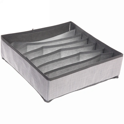 Кофр - органайзер для хранения вещей "ЭФОЛТ", цвет пыльно - серый, 7 отделений, 32*32*10см✦