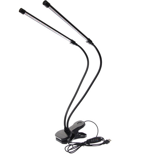 Светильник ФИТО для растений и рассады ECO 11864 см 48 LED USB на прищепке, двойной_3