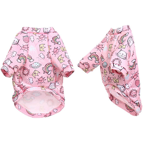 Кофта - толстовка для мелких пород собак BRO Style, принт клубнички, р XL (на флисе)_12