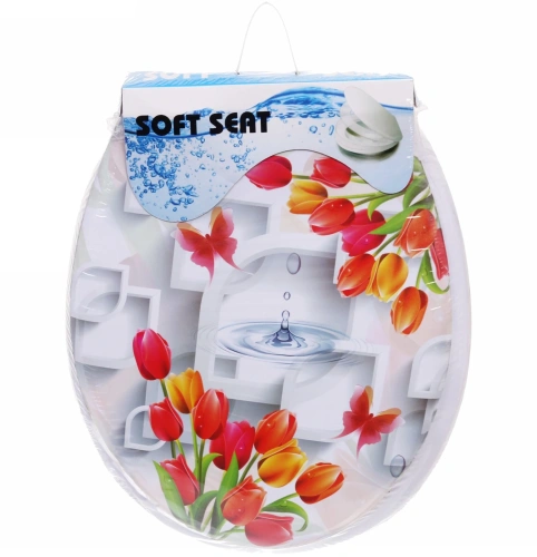 Сиденье для унитаза 36х42 "Тюльпаны"