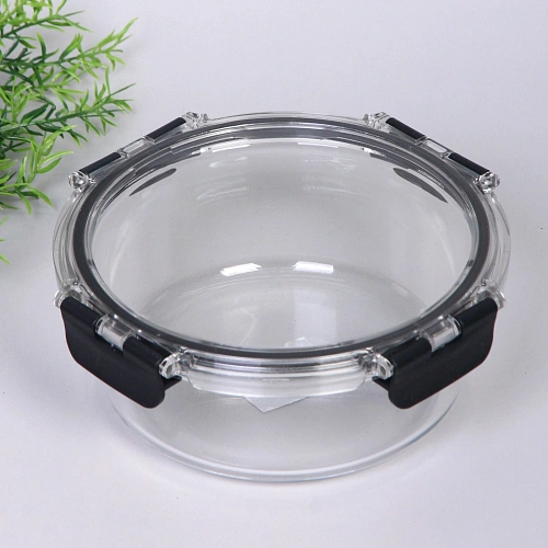 Контейнер стеклянный 950мл Палермо герметичный, круглый_3