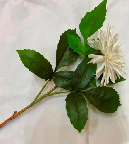 Цветок искусственный "Natur" 74см Хризантема белая