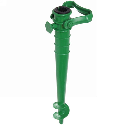 Бур-подставка для пляжного зонта 35см Дрель пластик, цвет зеленый ДоброСад_5