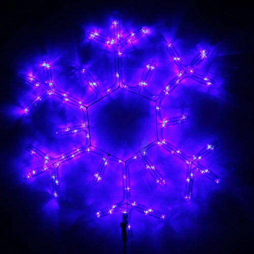 Фигура светодиодная, дюралайт, 55 см,"Снежинка", Синий (мерцание)