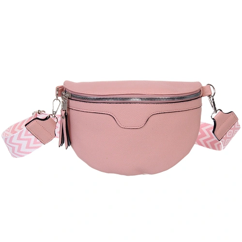 Сумка женская через плечо ИМАНИ, цвет пудровый, три кармана, 241975см (лейбл Ultramarine)_8