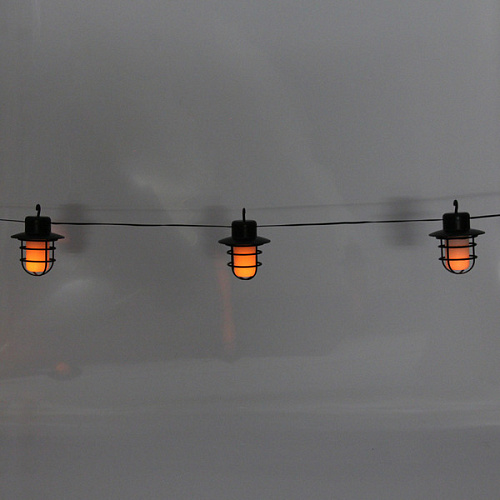 Гирлянда для улицы Фонари 4 м 10 ламп LED (108 см) чёрнпров, 1 реж,IP-54, Эффект горящего пламени (солнечная батарея)_5