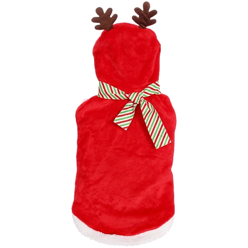 Кофта плюшевая с капюшеном для собак мелких пород  Олень Рудольф, размер XL (5040см)_9