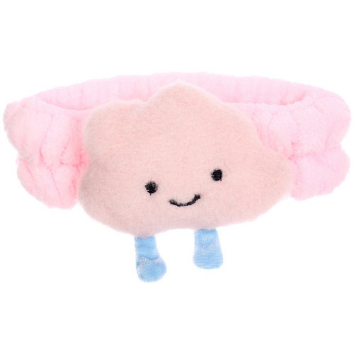 Повязка на голову косметическая ДАЙМОНД РУШ, облачко, цвет сиреневый, пудровый, небесный и серый, 2055см (ZIP пакет)_9