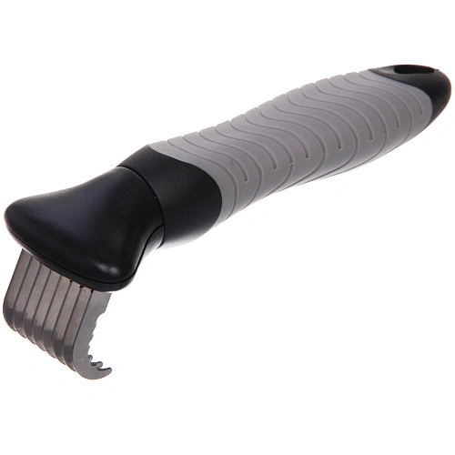 Расческа для удаления колтунов ПРЕМИУМ - МОЙ БРО, прорезиненная ручка, цвет серыйчерный, 55155см _4