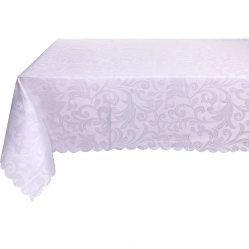 Скатерть 148*180 см "Классика", вьюнок, цвет белый