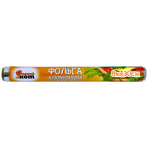 Фольга алюминиевая пищевая 8м*30см "Рыжий кот" в пленке