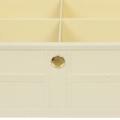 Корзина - органайзер для хранения с крышкой МОНТАЛИ, цвет айвори, 32,8248,1см (лейбл Селфи)_7