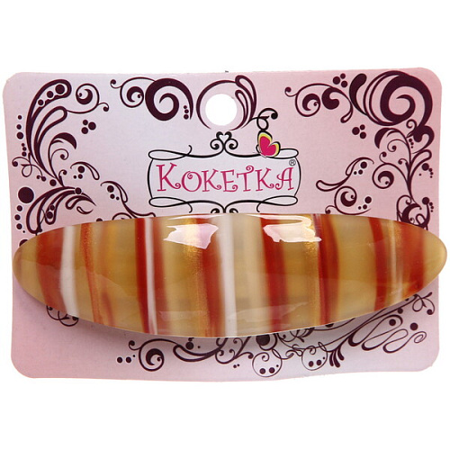 Заколка автомат Calista - Mila, овал, 6 цветов, 92,5см (Кокетка)_6