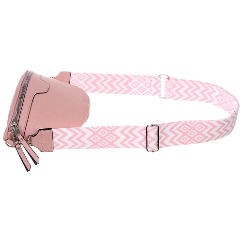 Сумка женская через плечо ИМАНИ, цвет пудровый, три кармана, 241975см (лейбл Ultramarine)_6