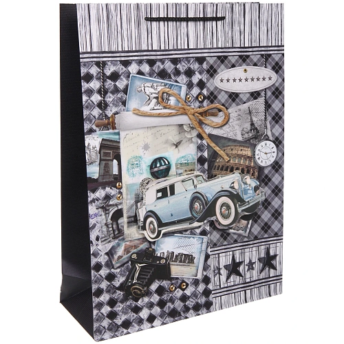 Пакет подарочный Винтаж 314212 см, микс_3