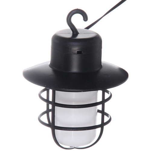 Гирлянда для улицы Фонари 4 м 10 ламп LED (108 см) чёрнпров, 1 реж,IP-54, Эффект горящего пламени (солнечная батарея)_8