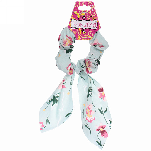 Резинка для волос Harizma - Monica, микс 5 цветов, d-8см, длина ленты 18см_5