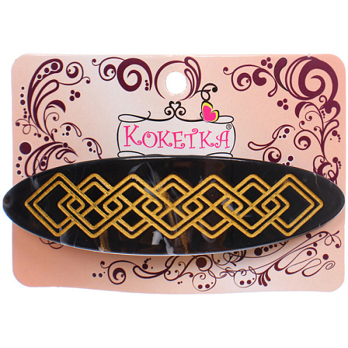 Заколка - автомат ЭКЛЕР, форма прямоугольная, чери, микс 6 цветов, 102,3см (блистер Кокетка)_8