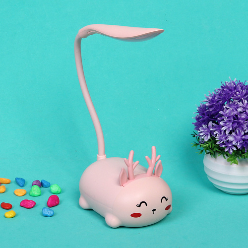 Светильник настольный Marmalade-Олененок LED 28,59,26,8см цвет розовый USB_4