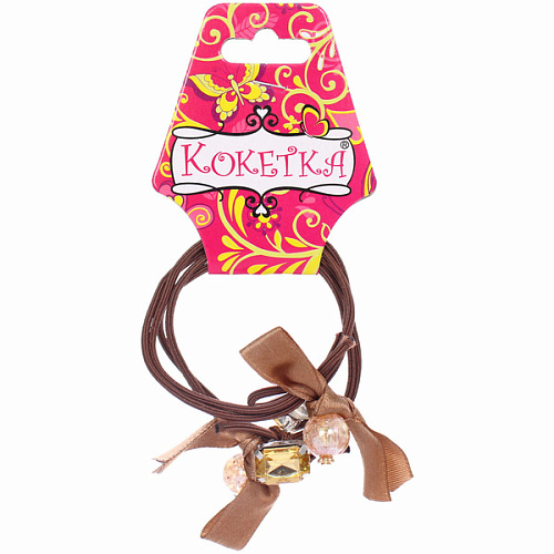 Резинки для волос 2шт Эланта, бусинки, микс 2 цвета, d-5см (Кокетка)_4