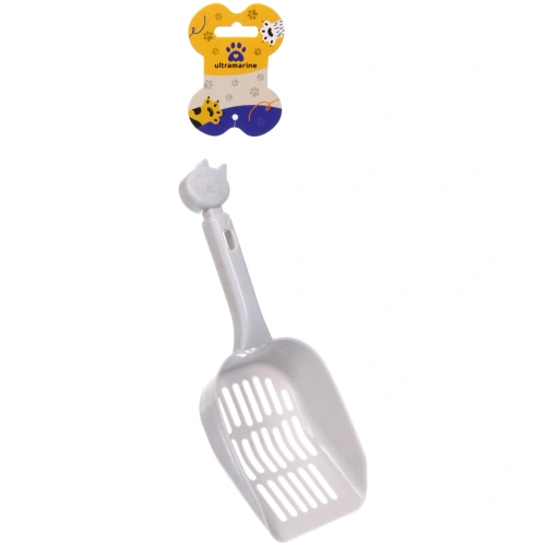 Совок для кошачьего туалета "ДОНКОТТИКО", цвет серый, средняя сетка, 24*9см (лейбл)